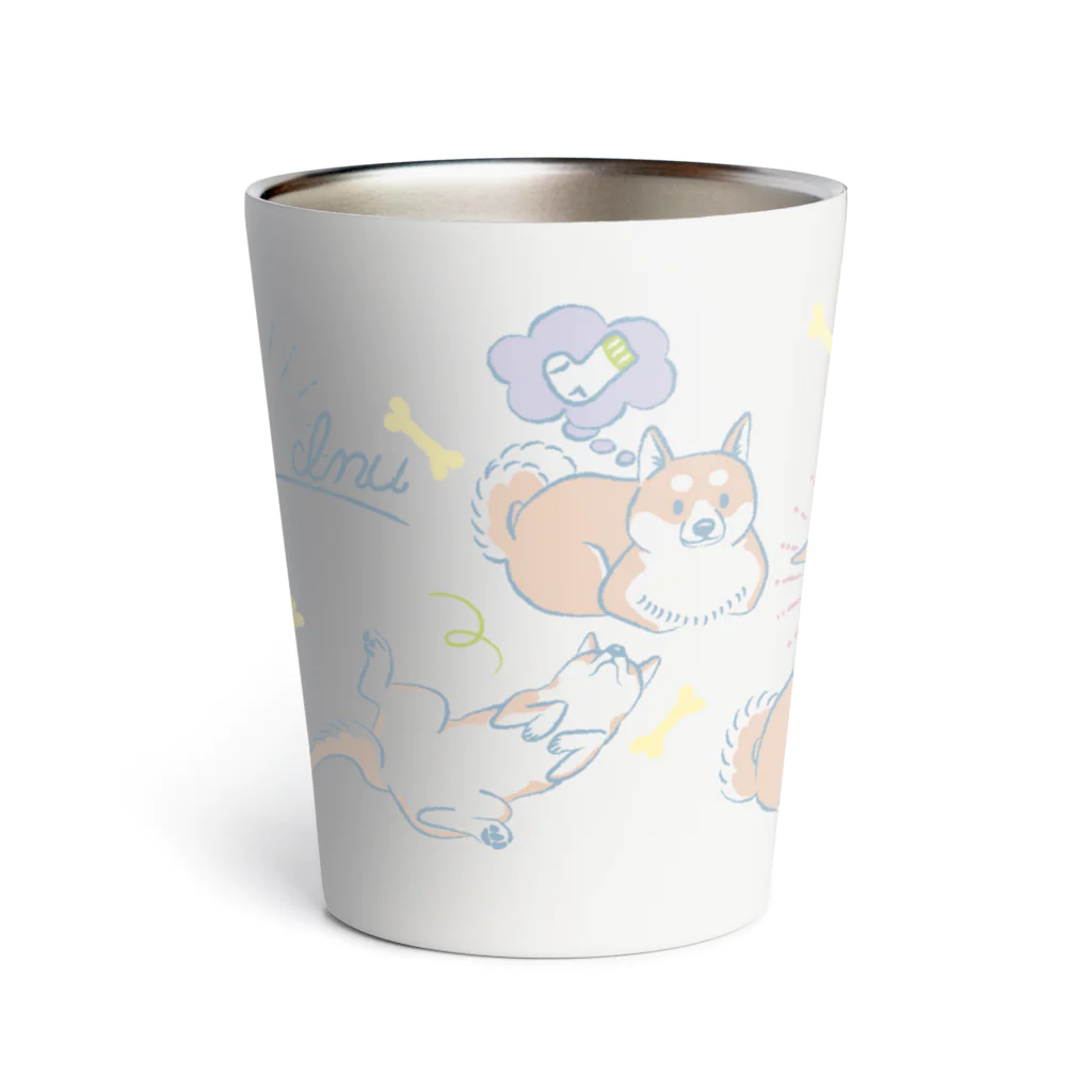 Module SUZURI店のイヌちゃんサーモタンブラー color on white Thermo Tumbler