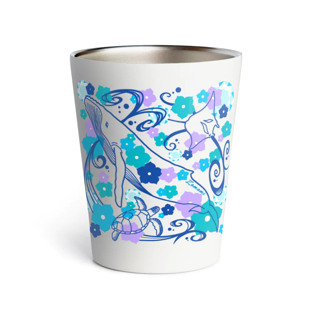 Aquagirl Zamami のZamami サマーシーフラワー Thermo Tumbler