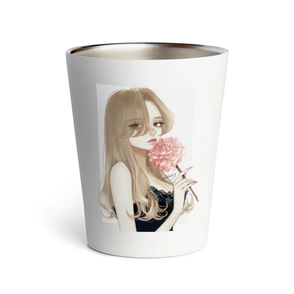 dahlia shop SUZURIのdahlia2 （背景透過） Thermo Tumbler