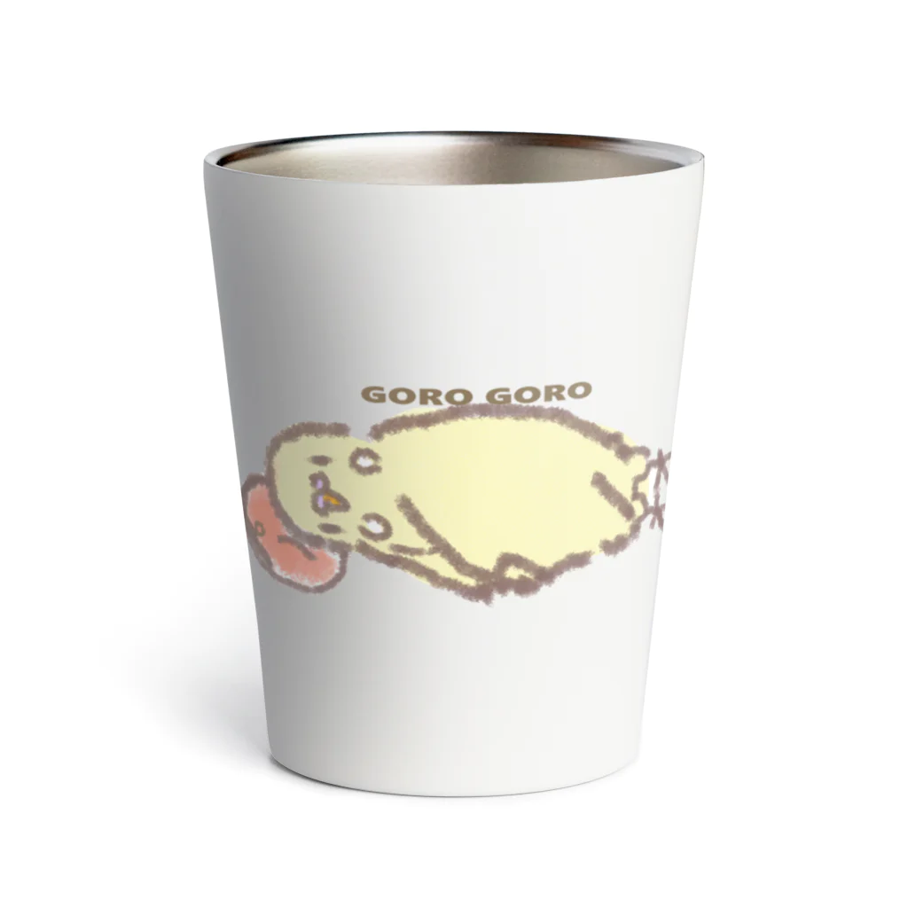 小鳥のほっぺのごろごろピヨちゃん Thermo Tumbler