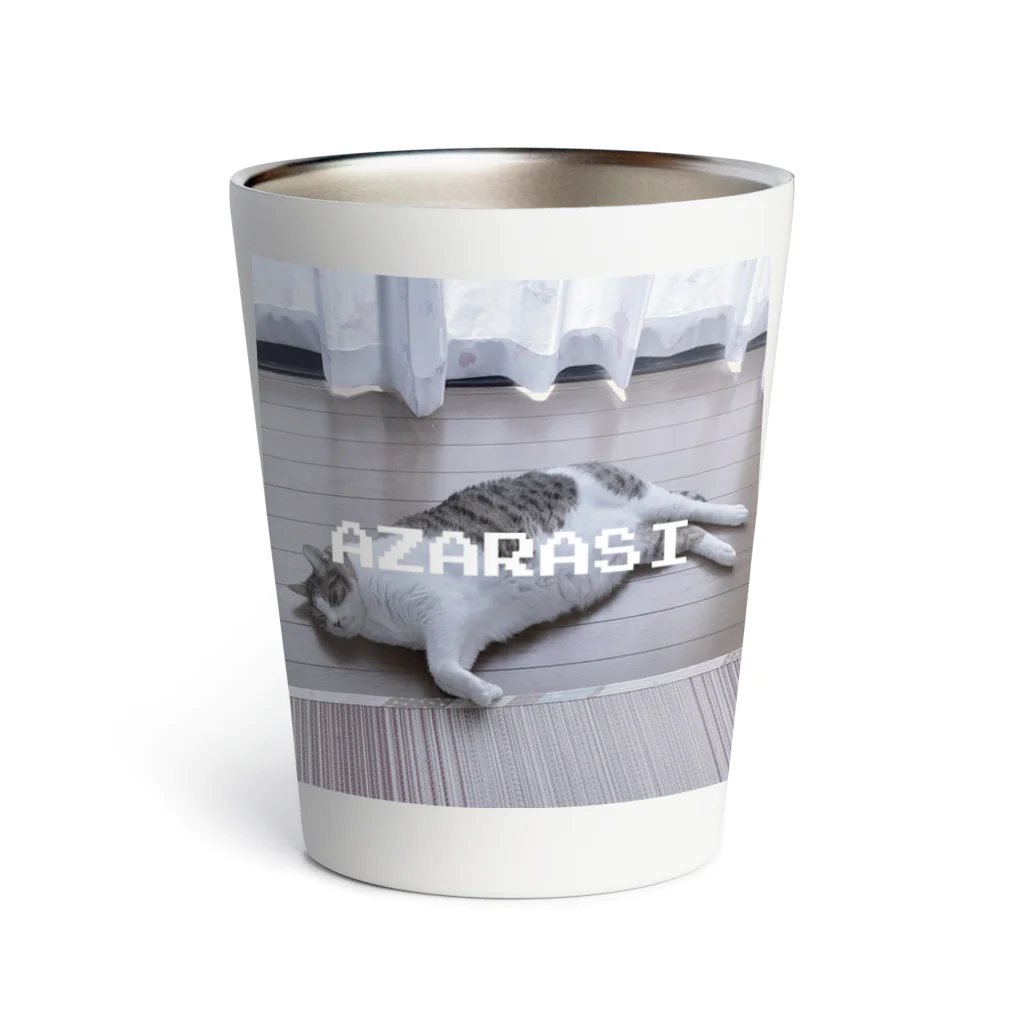 ｶﾀｵｶ屋のAZARASI猫 Thermo Tumbler