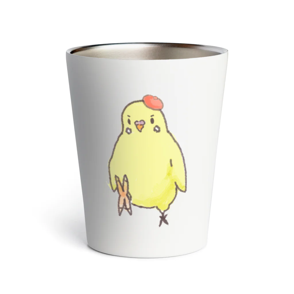 小鳥のほっぺのピヨちゃんキック Thermo Tumbler