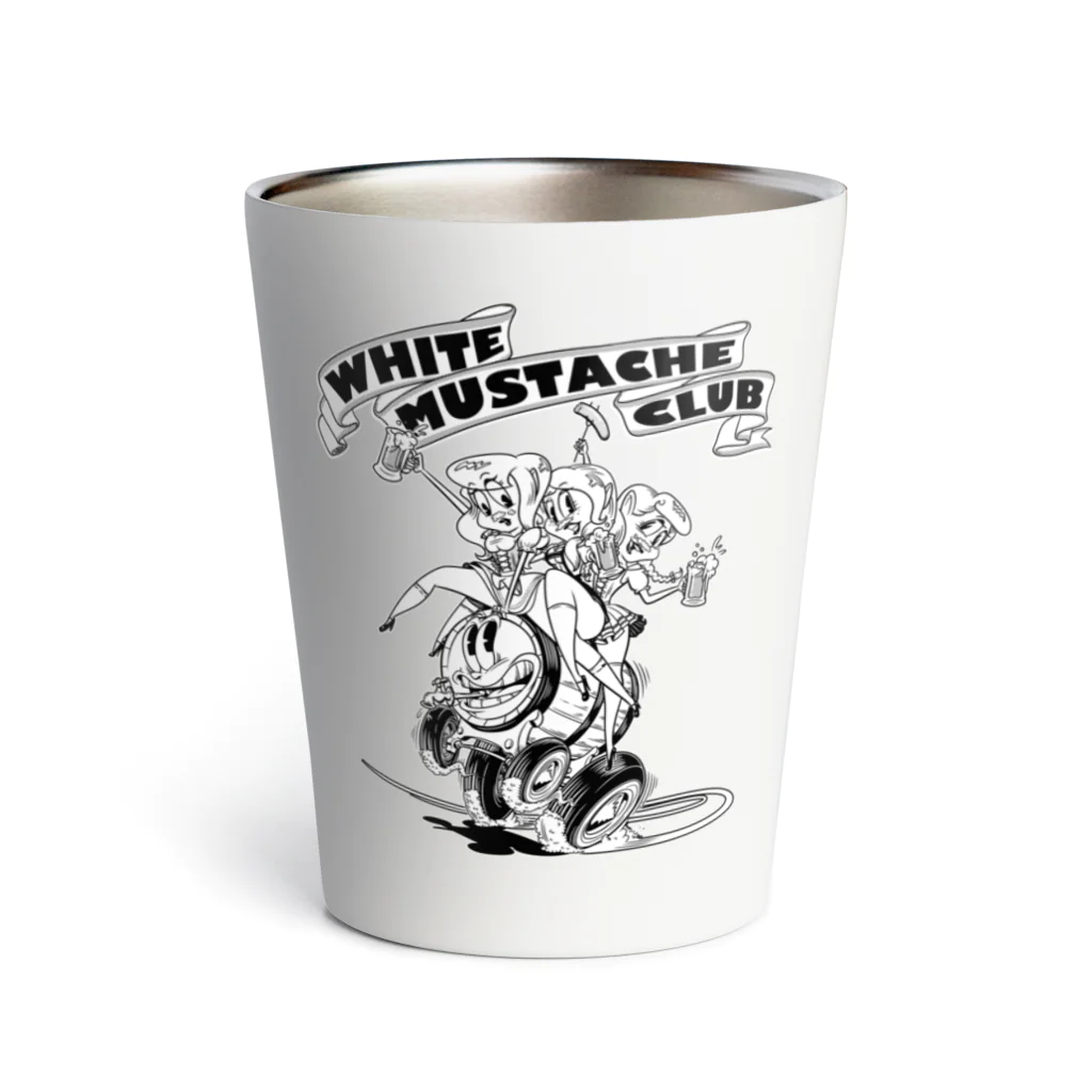 nidan-illustrationの"WHITE MUSTACHE CLUB"(タイトルなし)) サーモタンブラー