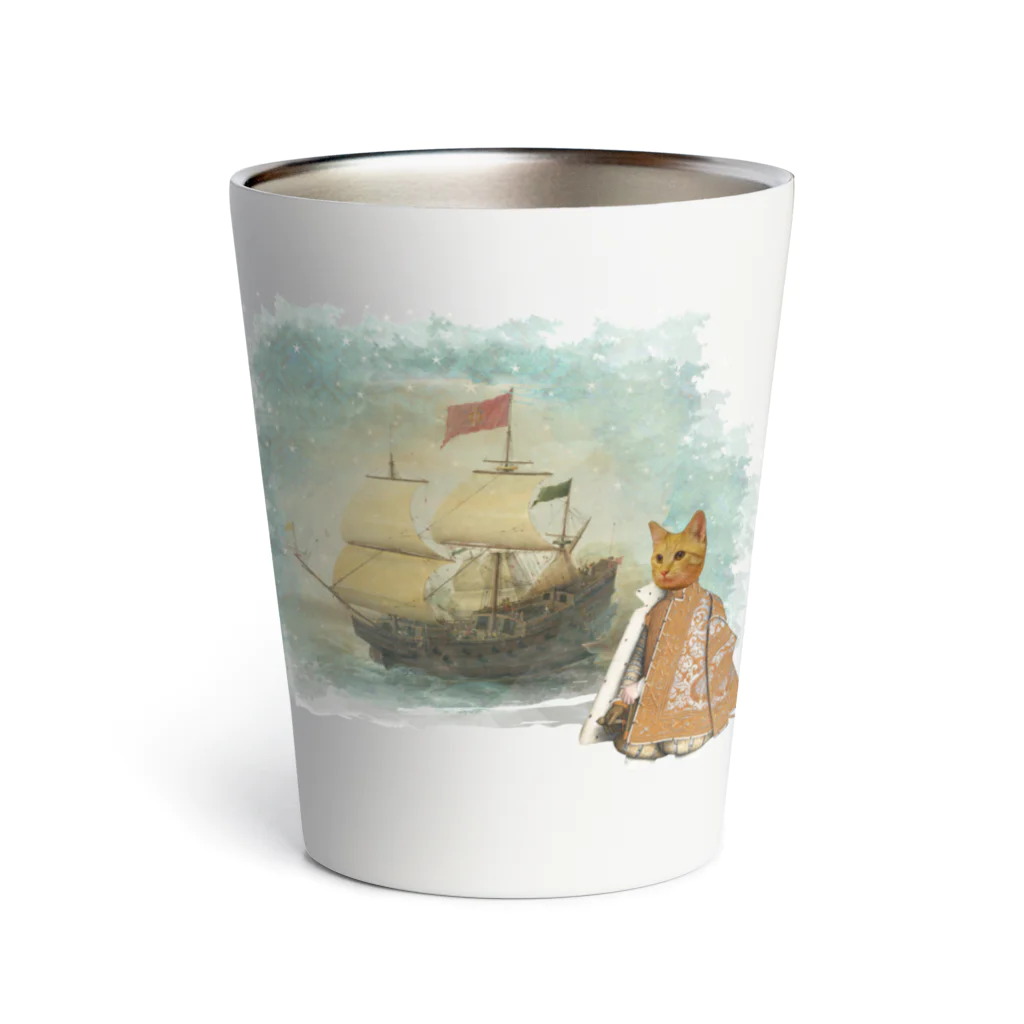 海賊猫 cocoの『うちのコ・シリーズ「ねこの王国」』 Thermo Tumbler