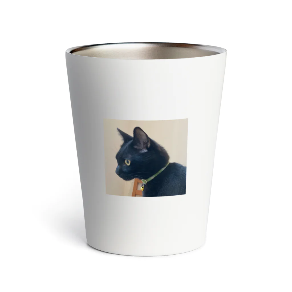 rui-tari-peaceのハンサム横顔くろねこ Thermo Tumbler