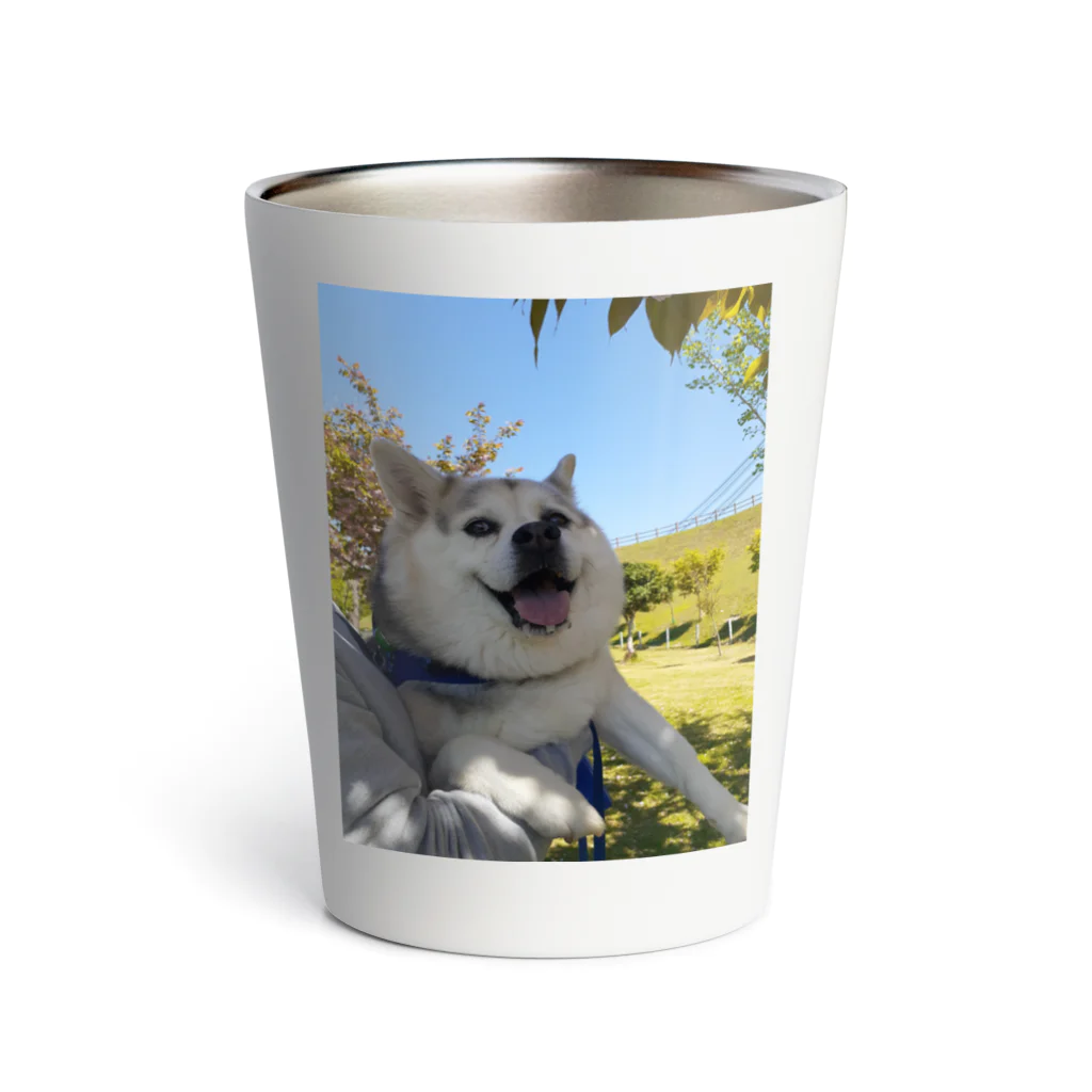 さくらパラダイスの笑顔まん丸犬 Thermo Tumbler