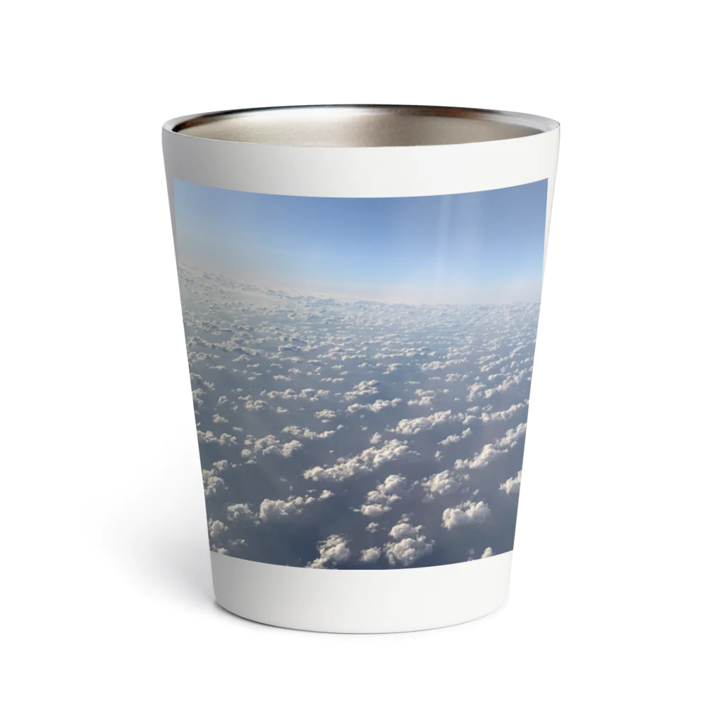 キャラバー会の空から見た雲 Thermo Tumbler