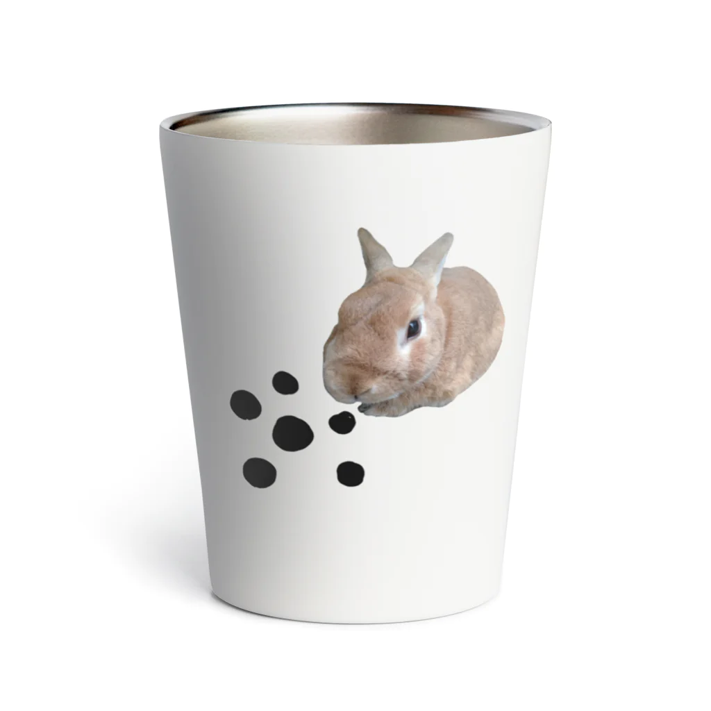 ジョン🐕とピー🐇のミニウサギとタピオカ Thermo Tumbler