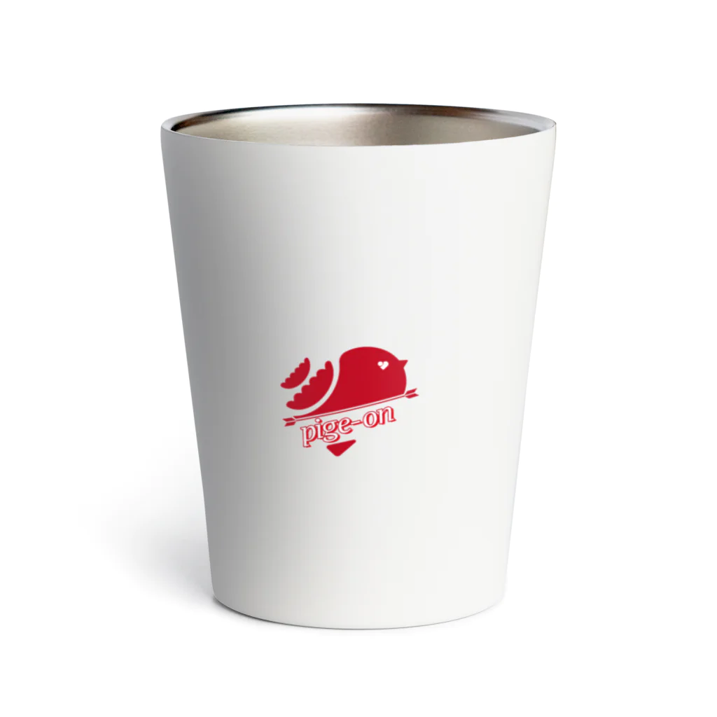 pige-onのpigeonロゴ Thermo Tumbler
