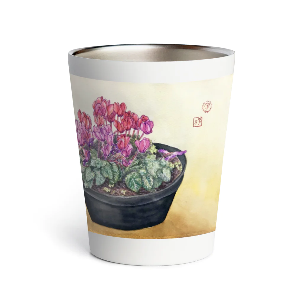 JapaneseArt Yui Shopのシクラメン Thermo Tumbler