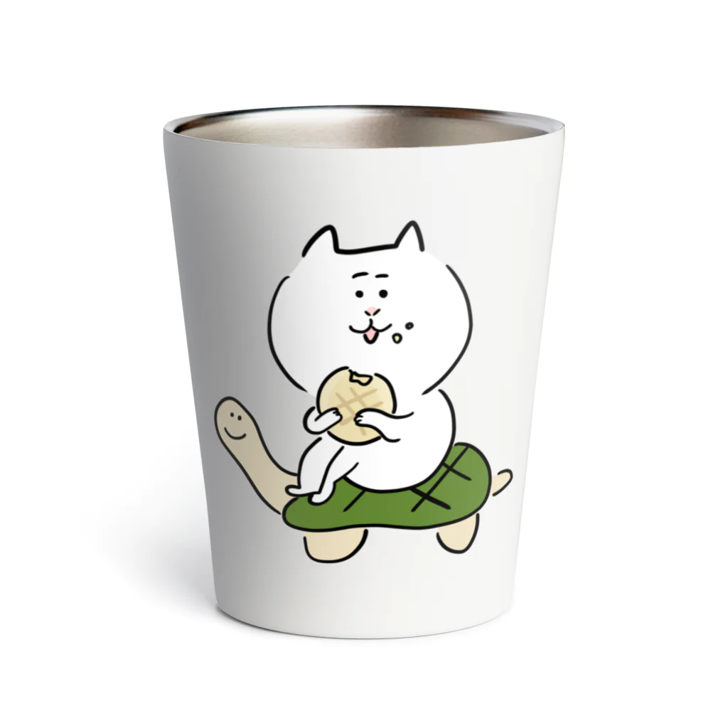 けちゃっぷごはんのお店のメロンパンとねこ Thermo Tumbler