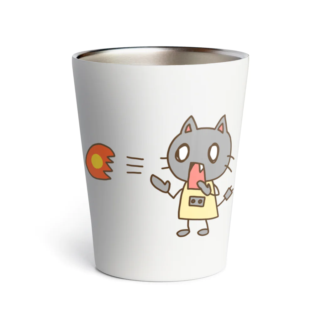 白米のオトモのメカっぽいねこ Thermo Tumbler