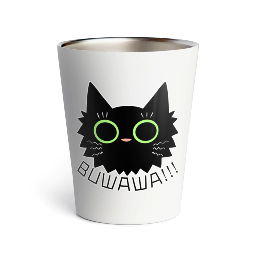 ねむ吉屋のびっくり黒猫ちゃん Thermo Tumbler