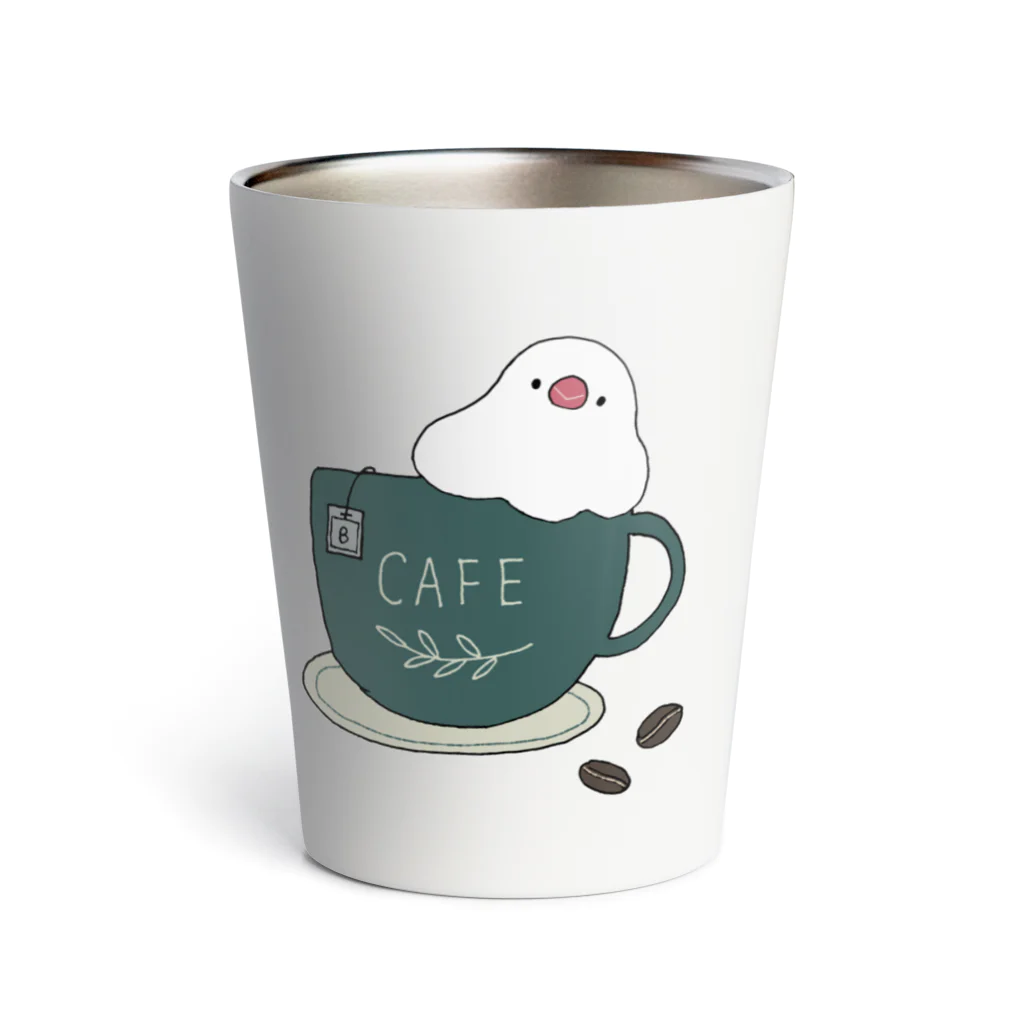 バニラ＆チッチのコーヒーカップ文鳥☕  (文鳥の日 2021記念) Thermo Tumbler