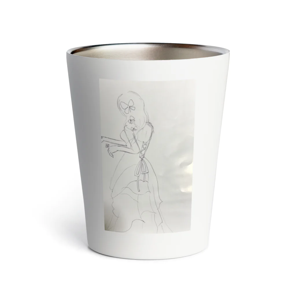 honey bunnyのドレス 、後ろ姿 Thermo Tumbler