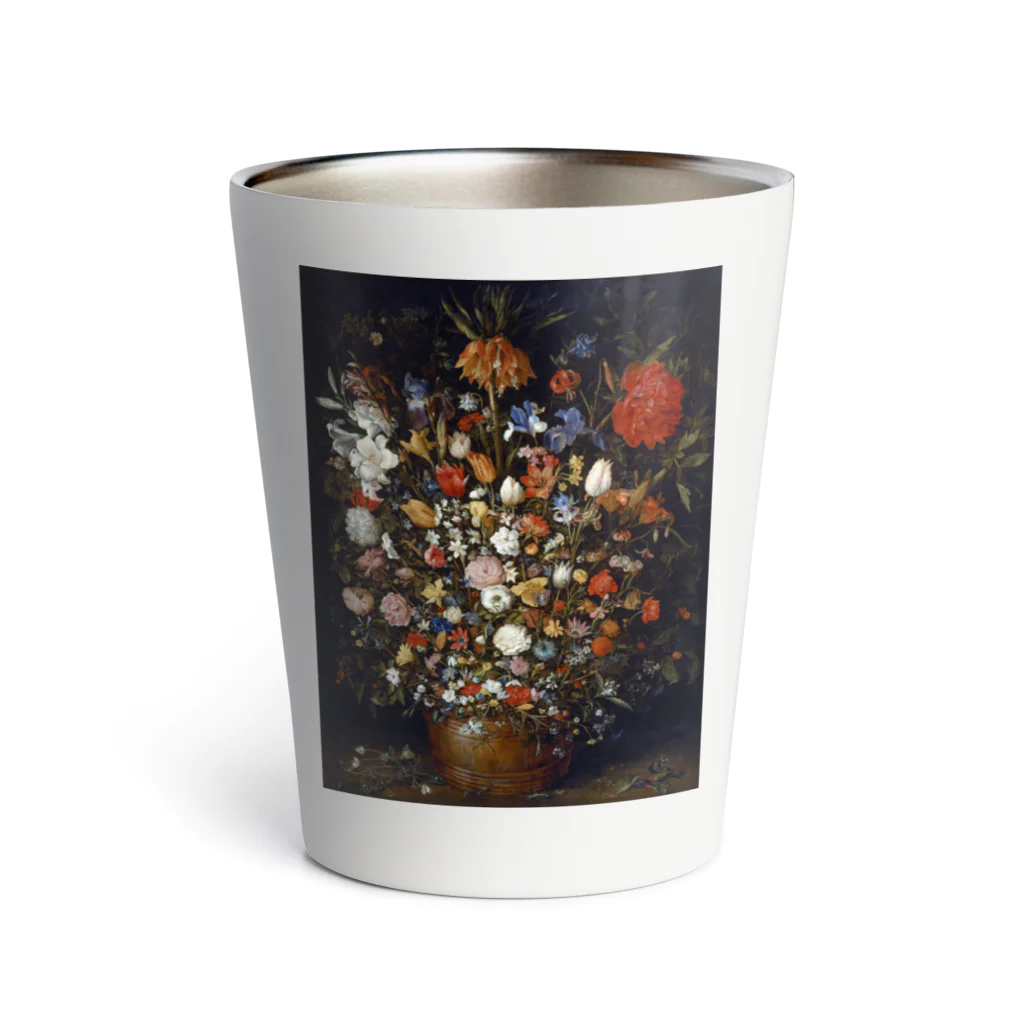 世界の絵画アートグッズのヤン・ブリューゲル（父）《木の器に咲く花》 Thermo Tumbler