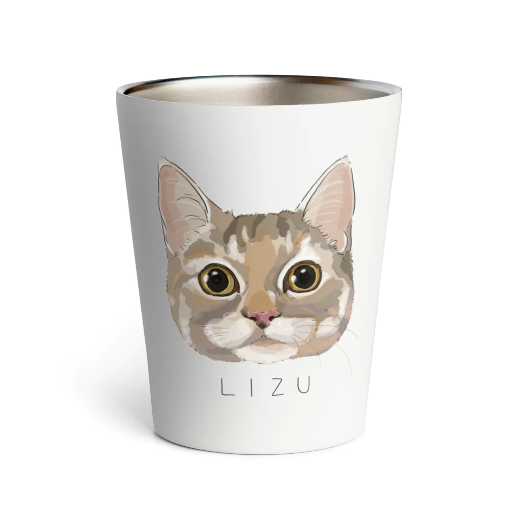 みきぞーん｜保護猫 ミッキー画伯と肉球とおともだちのlizu Thermo Tumbler