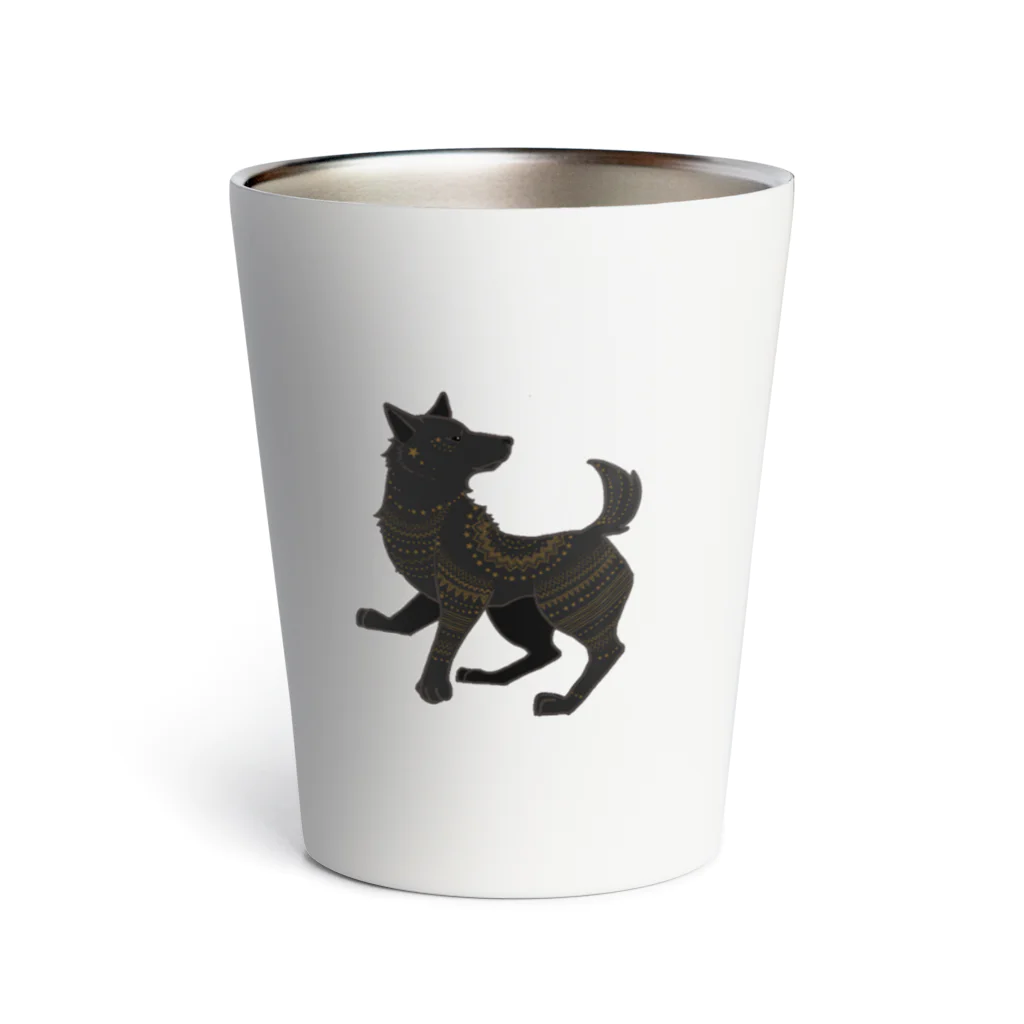 もちねこやの星を纏う犬 Thermo Tumbler