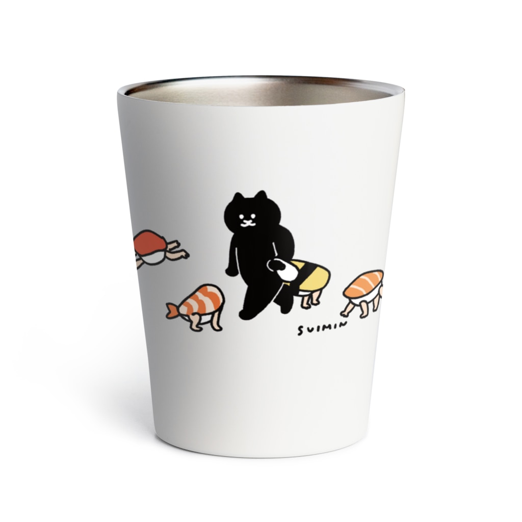 SUIMINグッズのお店の歩き出した寿司 Thermo Tumbler