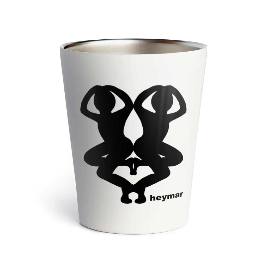 heymar のface 黒 Thermo Tumbler