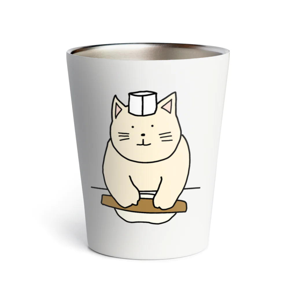 ＋Whimsyの蕎麦打ちねこ Thermo Tumbler