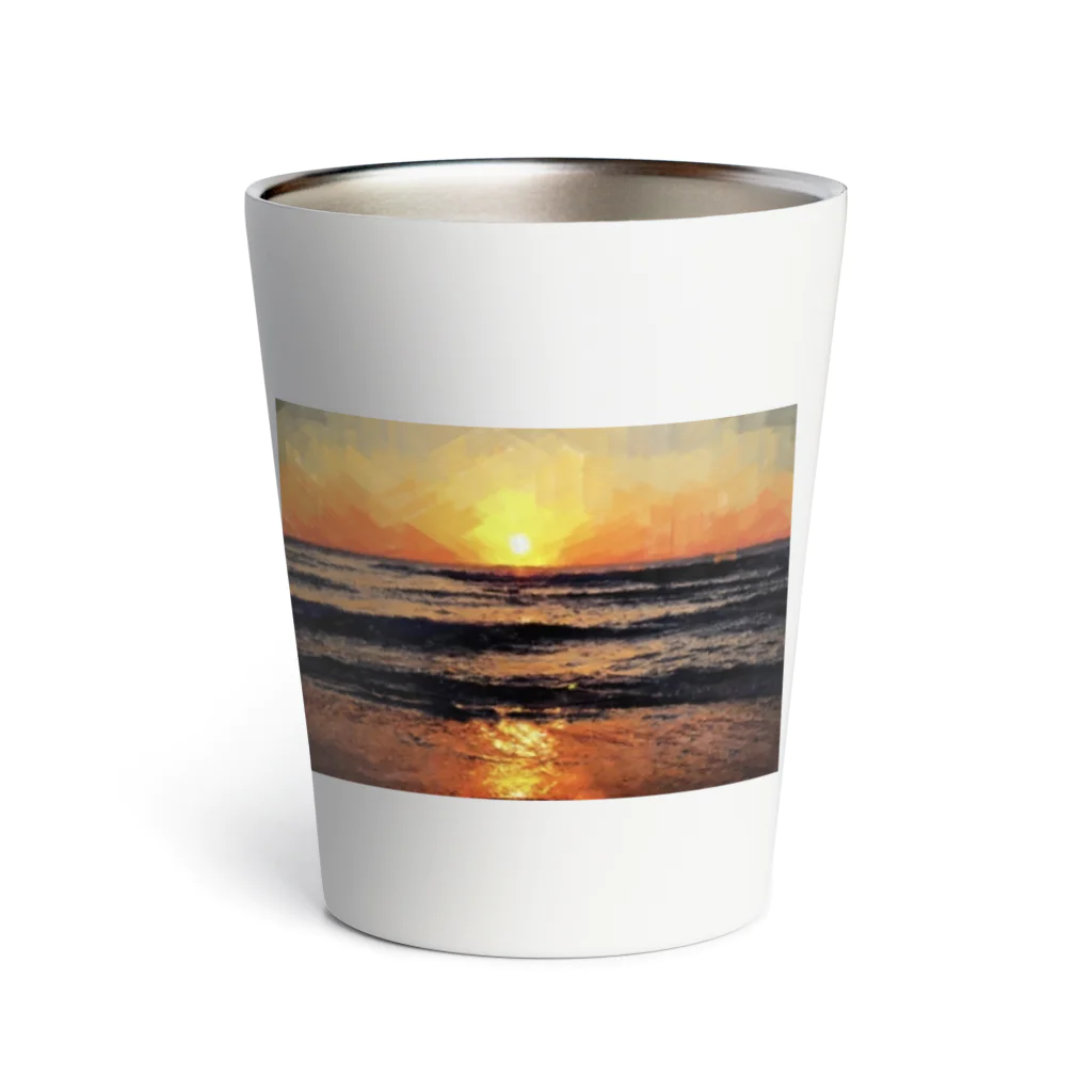 One natureのオレンジ夕日 Thermo Tumbler