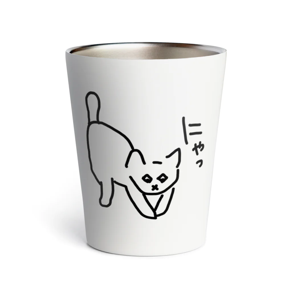 ののの猫屋敷の【きゃっち】 Thermo Tumbler