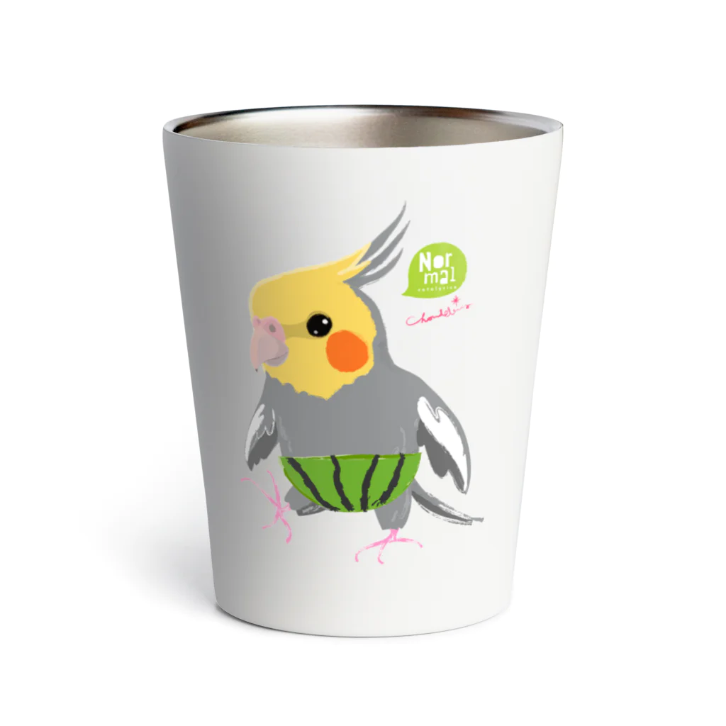 LittleLoroのノーマルオカメインコ スイカパンツ Thermo Tumbler