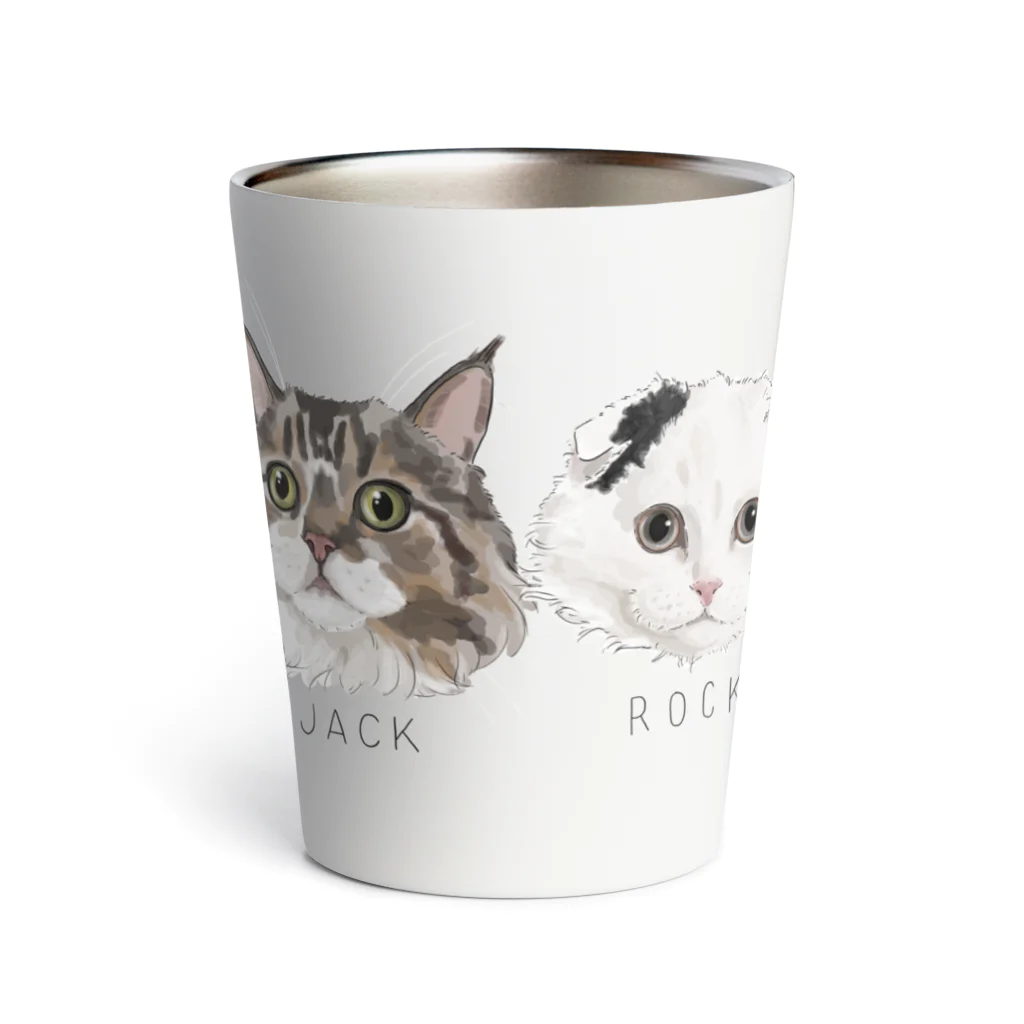 みきぞーん｜保護猫 ミッキー画伯と肉球とおともだちのjack&rock Thermo Tumbler