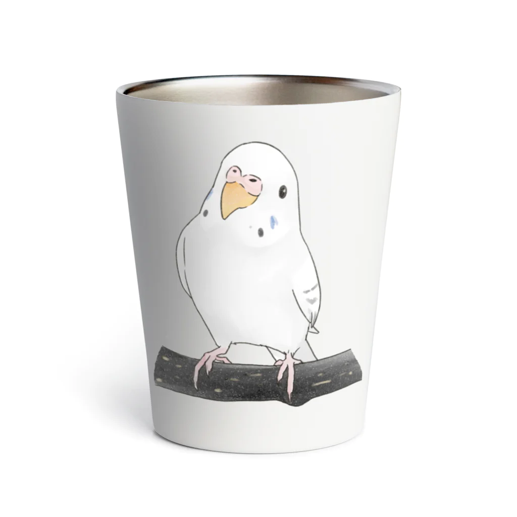 まめるりはことりのまったりセキセイインコちゃん【まめるりはことり】 Thermo Tumbler