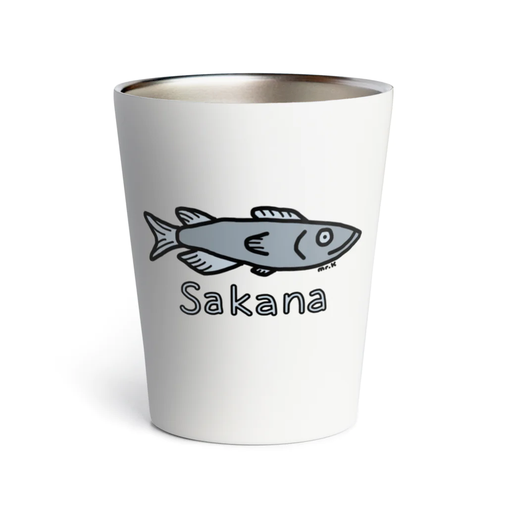 MrKShirtsのSakana (魚) 色デザイン Thermo Tumbler