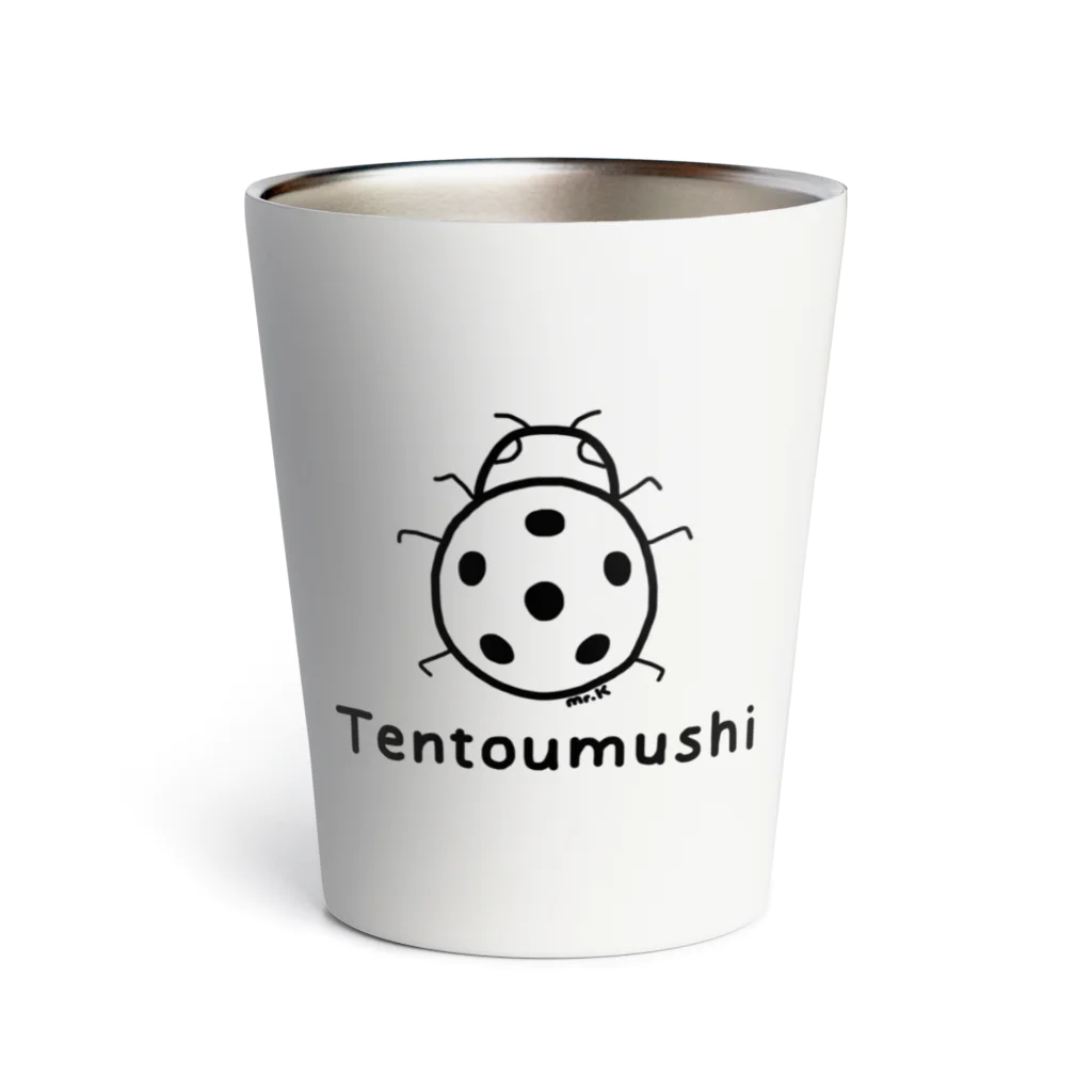 MrKShirtsのTentoumushi (てんとう虫) 黒デザイン Thermo Tumbler