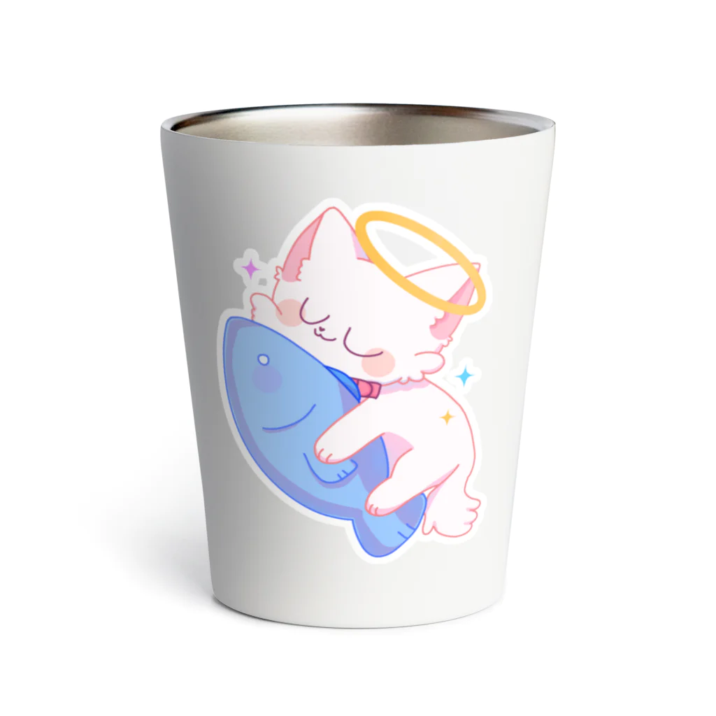 ちょこっぷのお魚大好きねこまるくん Thermo Tumbler