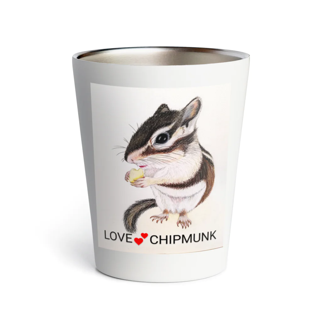 シマリス部　のシマリス女子　LOVE💕CHIPMUNK サーモタンブラー