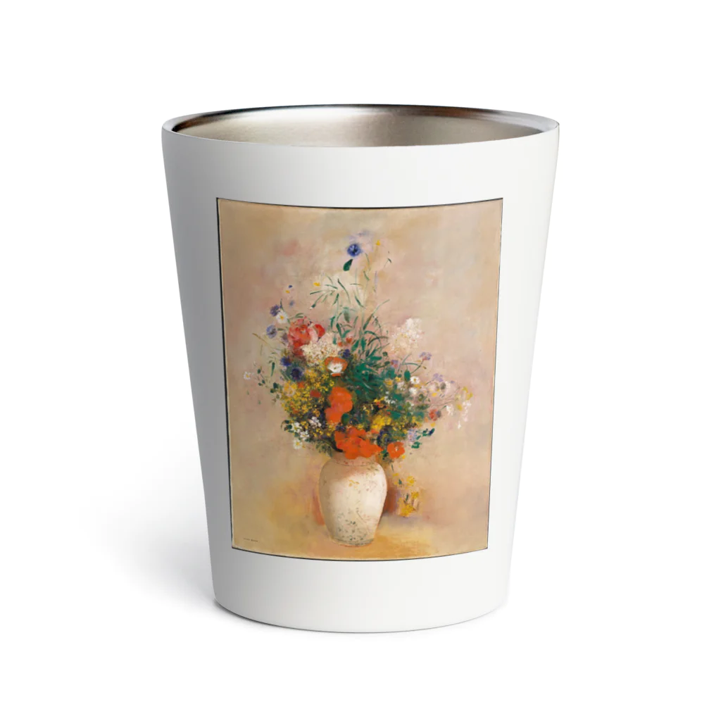 Masterpieceのオディロン・ルドン　/　花瓶（ピンクの背景）Vase of Flowers (Pink Background) ca. 1906 Thermo Tumbler