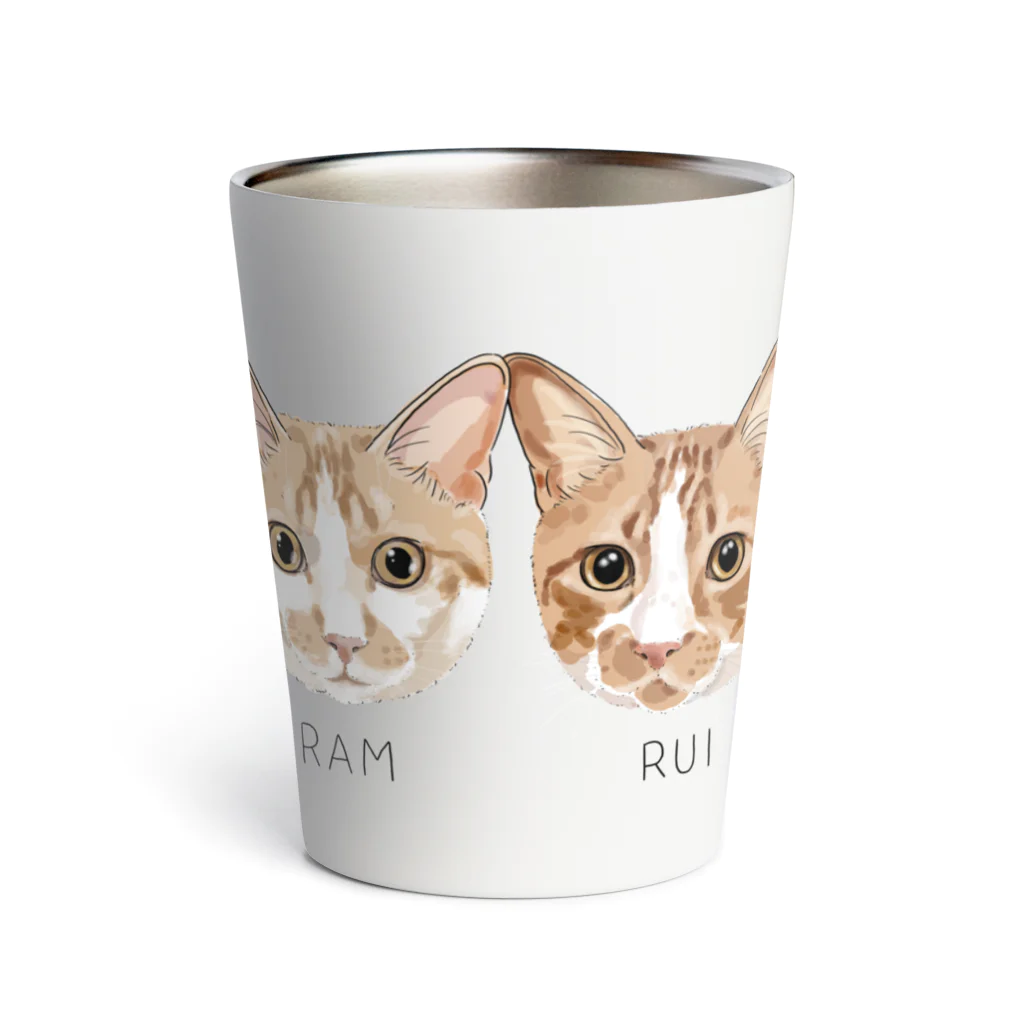 みきぞーん｜保護猫 ミッキー画伯と肉球とおともだちのram&rui Thermo Tumbler