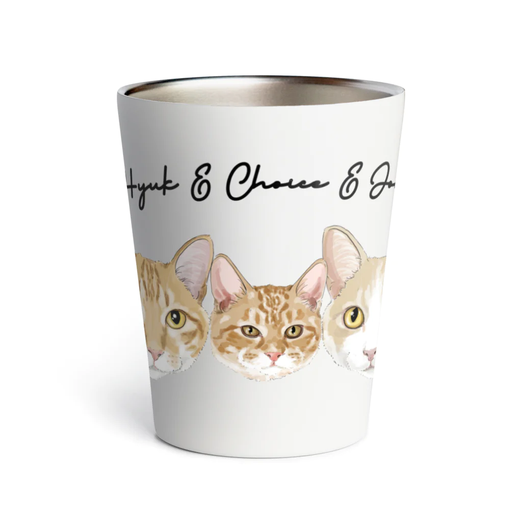 みきぞーん｜保護猫 ミッキー画伯と肉球とおともだちのhyuk&john&choice Thermo Tumbler