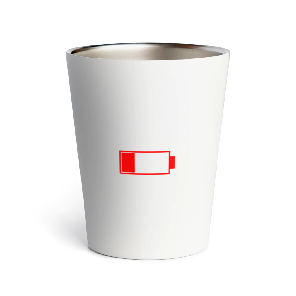 qi the shopのbattery low red Thermo Tumbler
