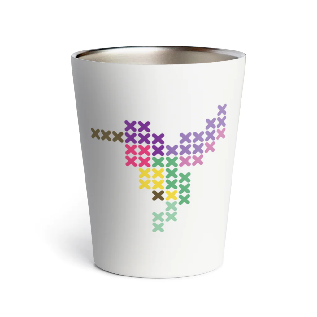 shisoppaのハミングバード-大  Cross-stitch Thermo Tumbler