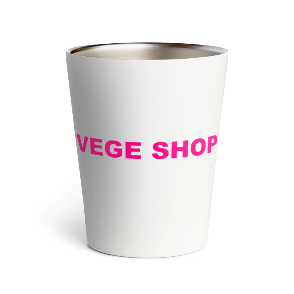 VEGE SHOPのVEGE SHOP ピンク文字 サーモタンブラー