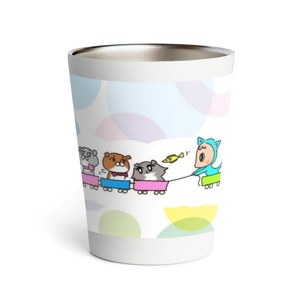 さぼてんのネコミュニケーションのさぼてん家のお出かけ Thermo Tumbler