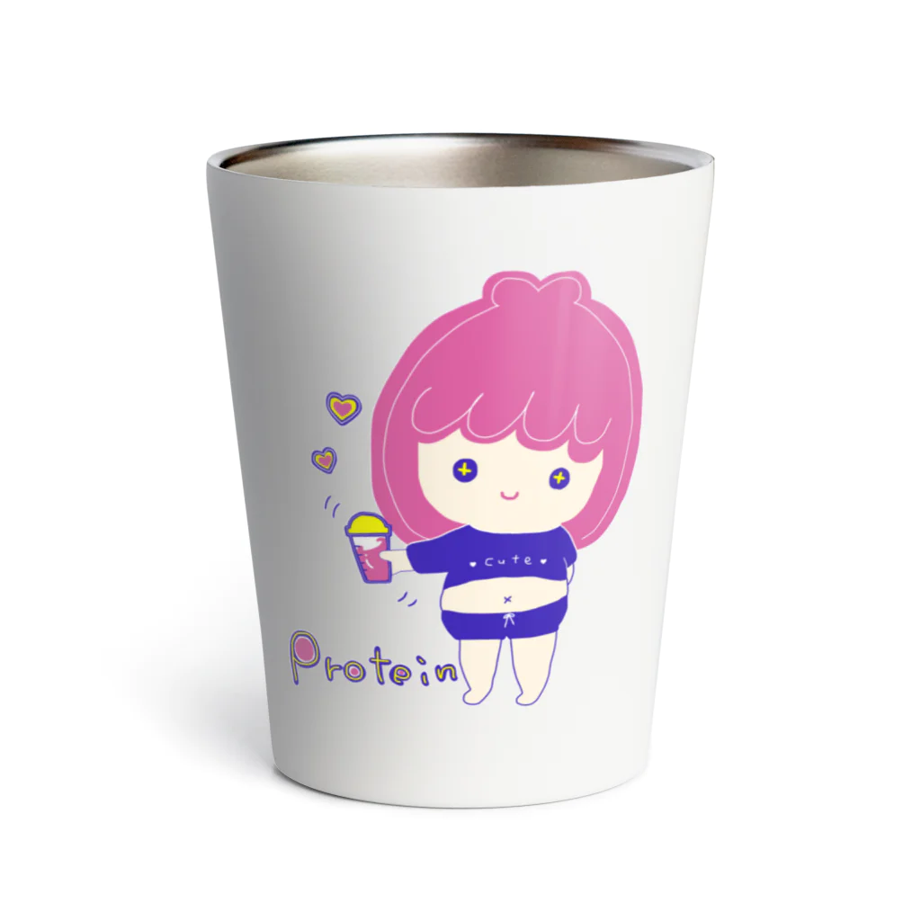 rurugirlのプロテイン女子 Thermo Tumbler