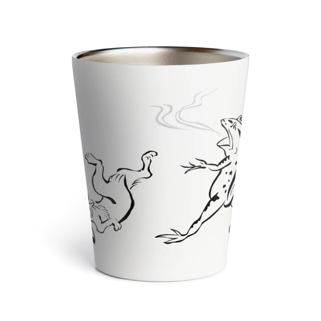 INIの鳥獣戯画うさぎとカエル1 Thermo Tumbler