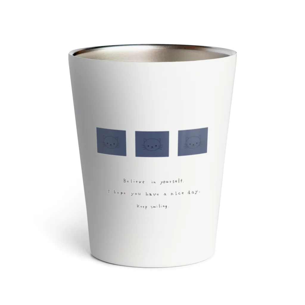 rilybiiのblue three neko Thermo Tumbler