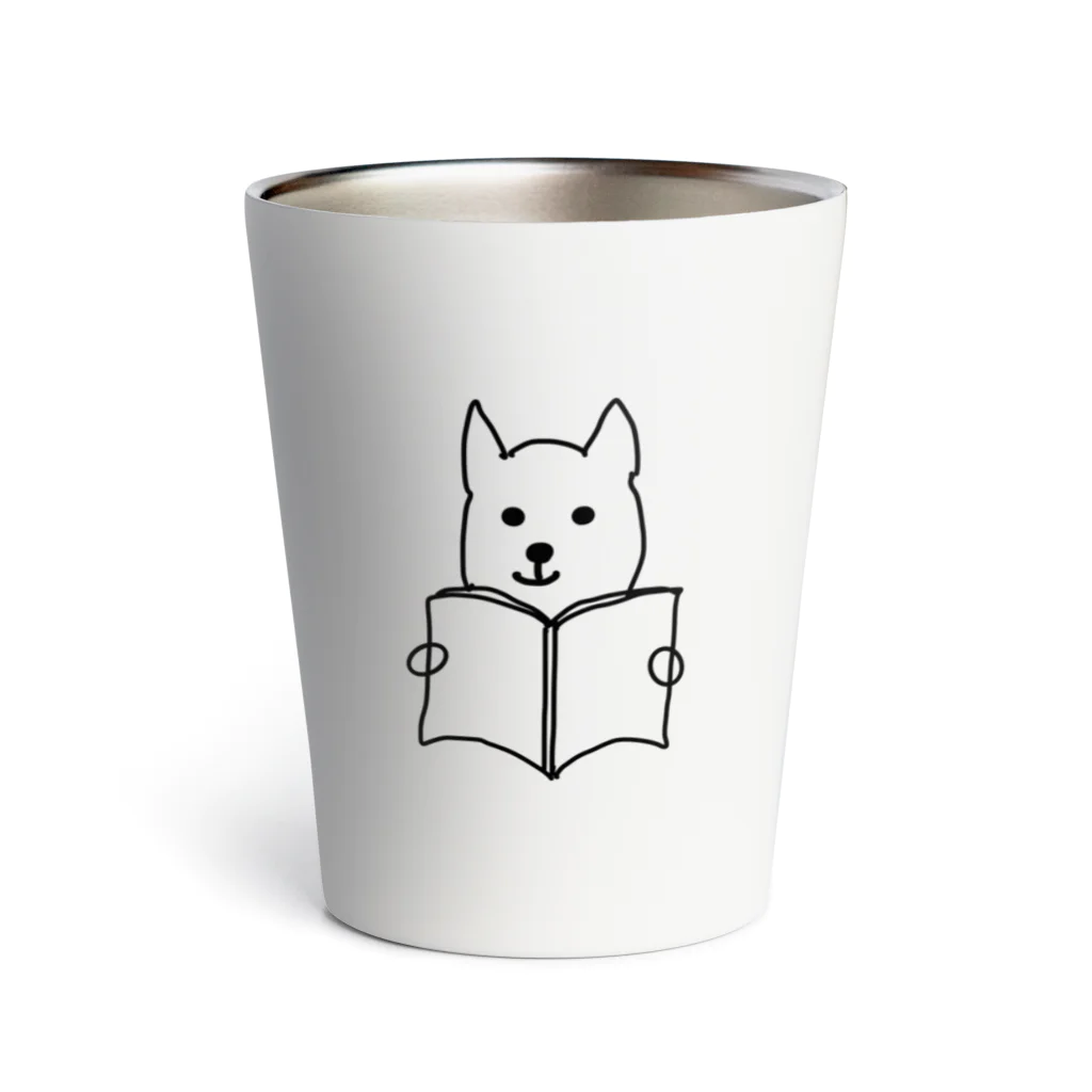 ひろねこさんの冒険*♡･゜の読書犬さん♪ Thermo Tumbler