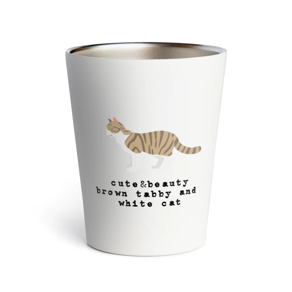 orange_honeyの猫1-9 キジ白猫 Thermo Tumbler