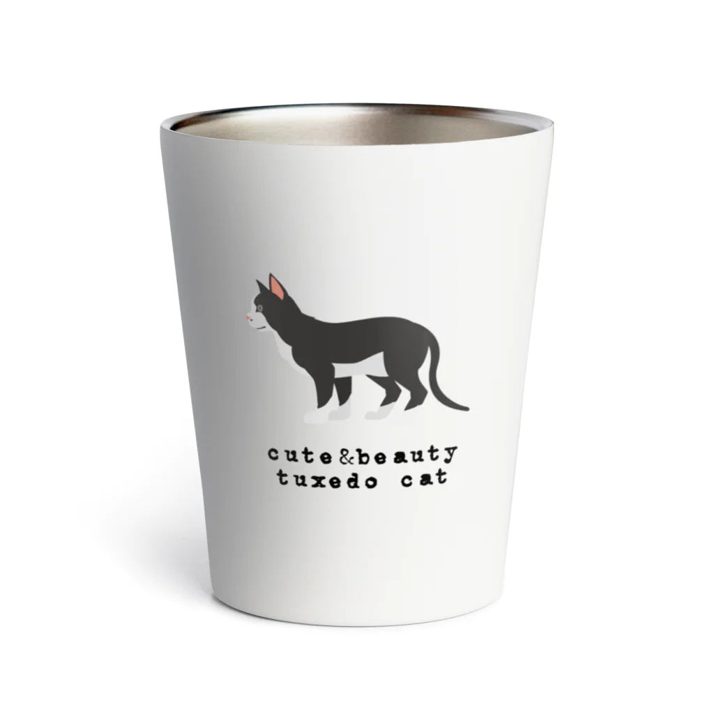 orange_honeyの猫1-17 タキシード猫 Thermo Tumbler