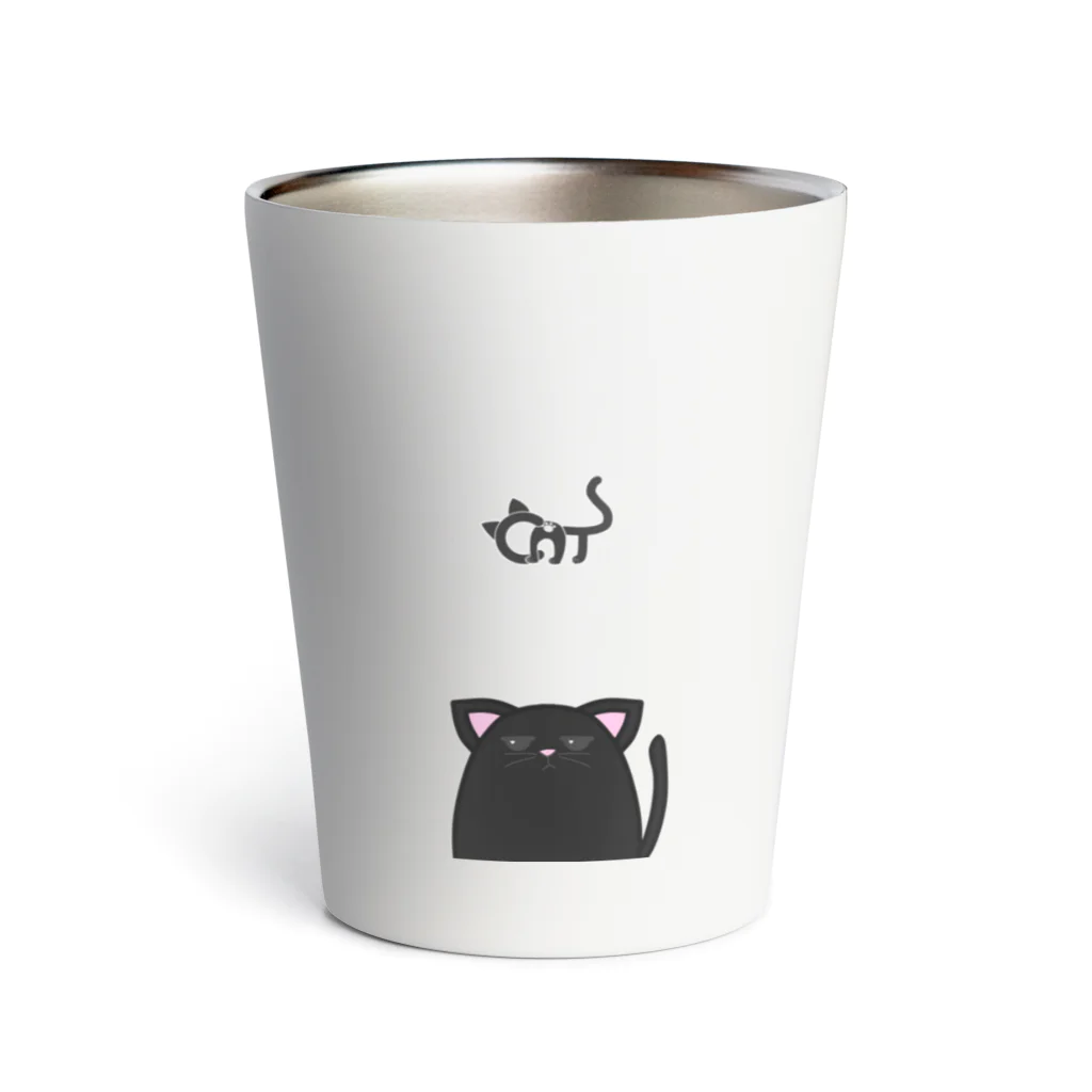 ぽてのジト目な動物たち【ねこ】 Thermo Tumbler