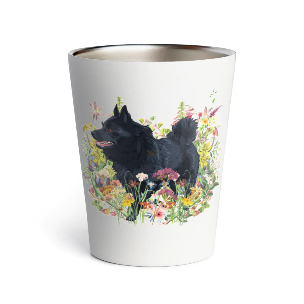 Doggie Freaksのお花畑のスキッパーキ Thermo Tumbler