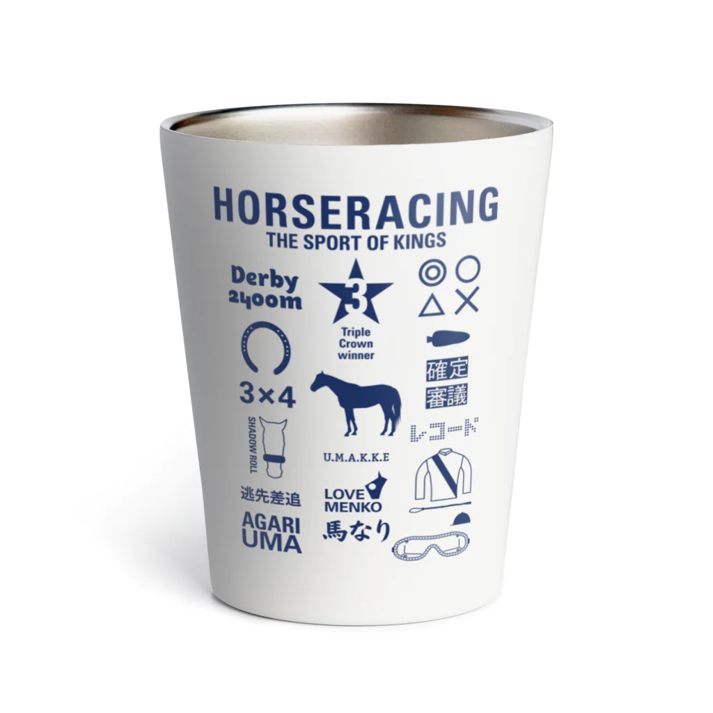 KAWAGOE GRAPHICSのHORSERACING GRAPHICS 紺 サーモタンブラー